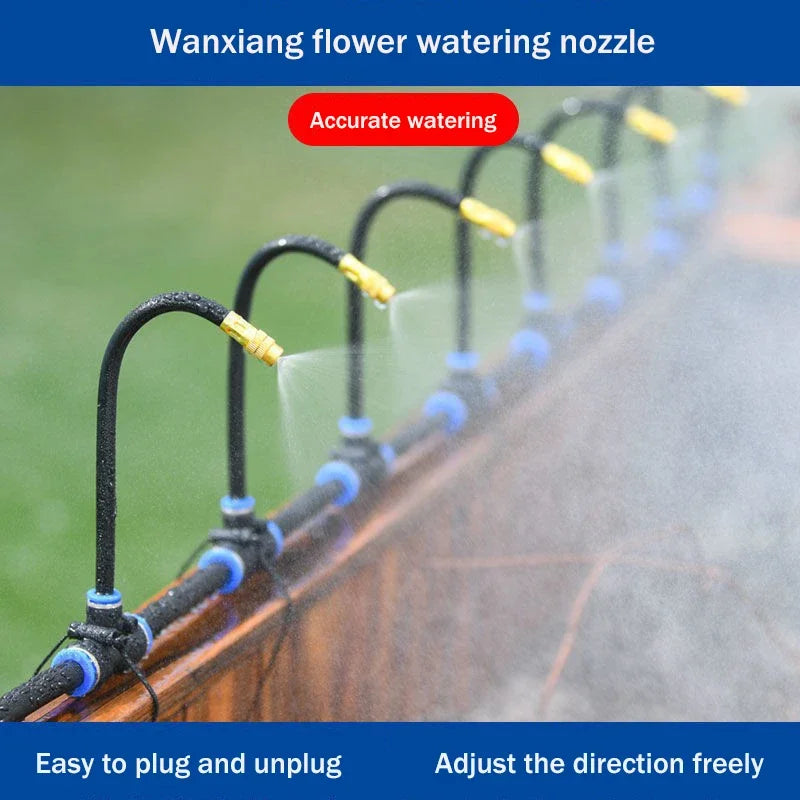 Automatic Irrigation Sprinkler Kit | Rotating Copper Nozzle | 5m, 10m, 20m | StriveRiseFit