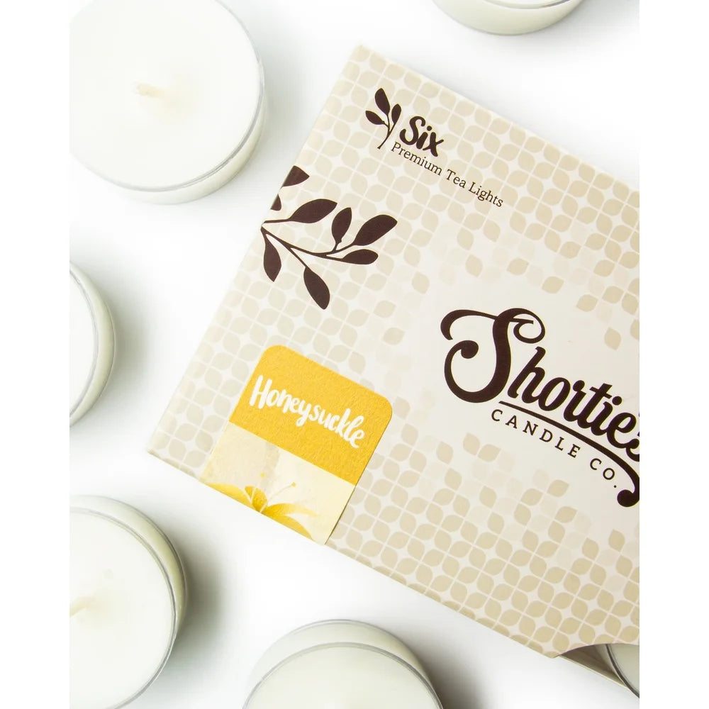 Pure Honeysuckle Tealight Candles Natural Essential Oils Multi Pack Scented Tea Lights Long Burn Time Home Event Decor 12 Count