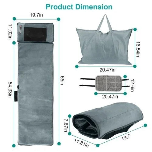 Electric Full Body Massage Mat with Heating, Kneading & Vibration for Neck & Back | StriveRiseFit