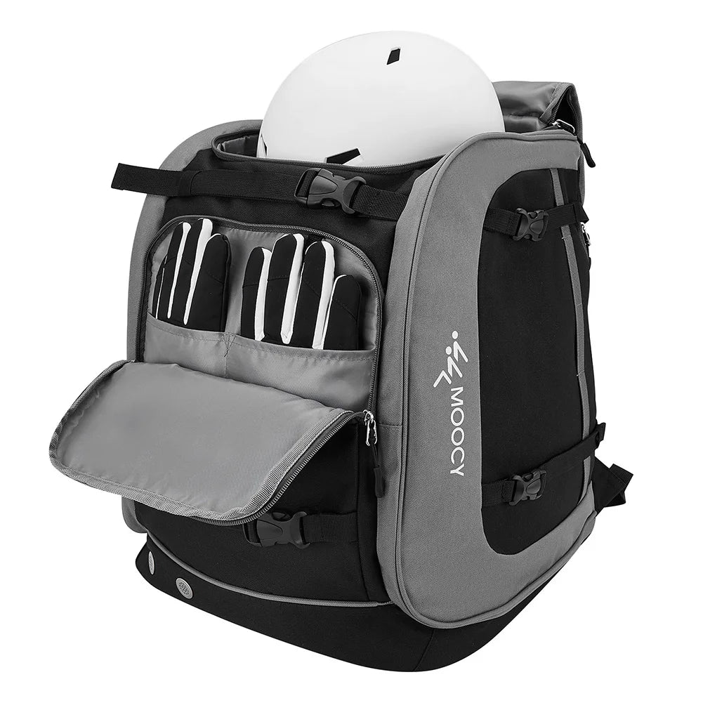 Outdoor Sport Backpack ~ Adjustable Oxford Cloth ~ Helmet Pocket ~ Waterproof Boots Helmet Clothing Storage Bag for Camping Skiing