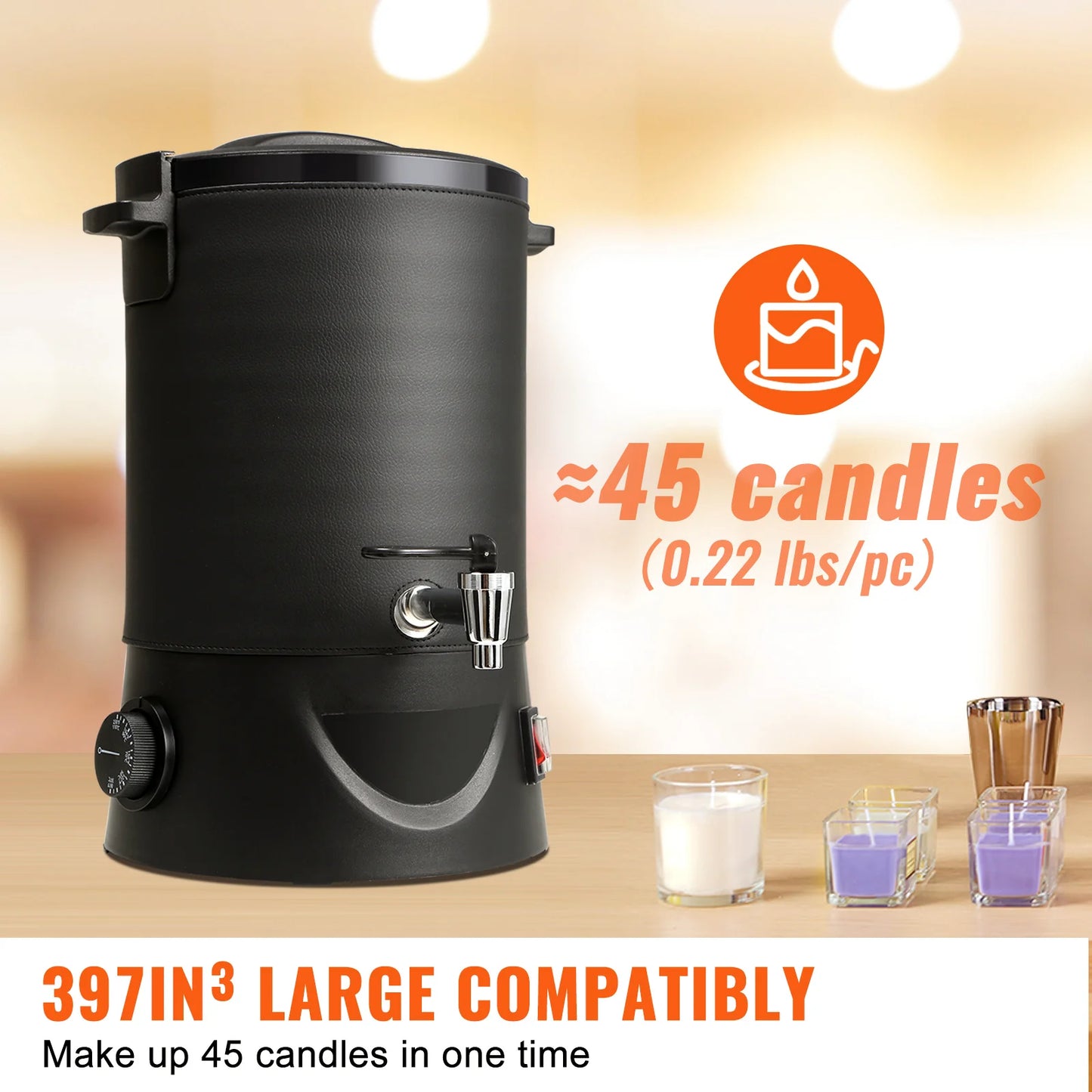 Electric Wax Melter for Candle Making, 6.5L & 10L, 9-Level Temp Control | StriveRiseFit