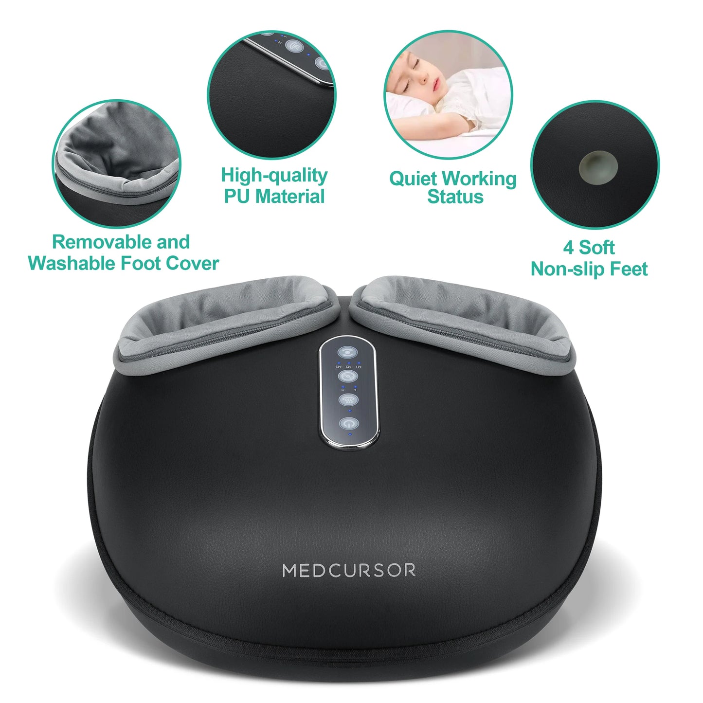 Shiatsu Foot Massager Machine with Heat & Rollers | StriveRiseFit