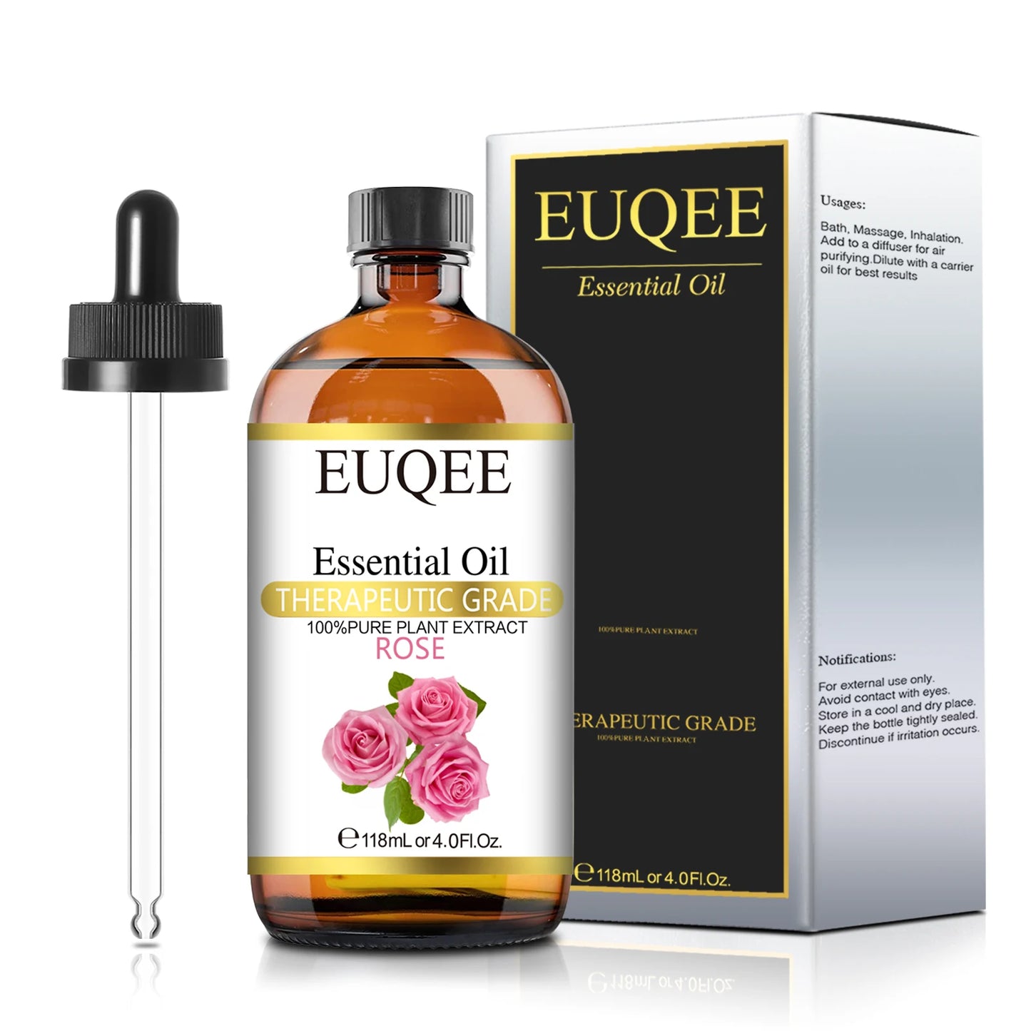 EUQEE 118ML Large Bottle of Essential Oil For Aroma Therapy Humidifier, DIY Soap, Massage