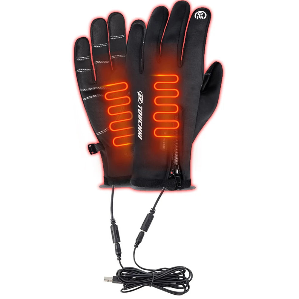 Winter Gloves for Men or Women ~ Heating Warm Touchscreen Gloves ~ USB ~ Winter Electric Heated Gloves