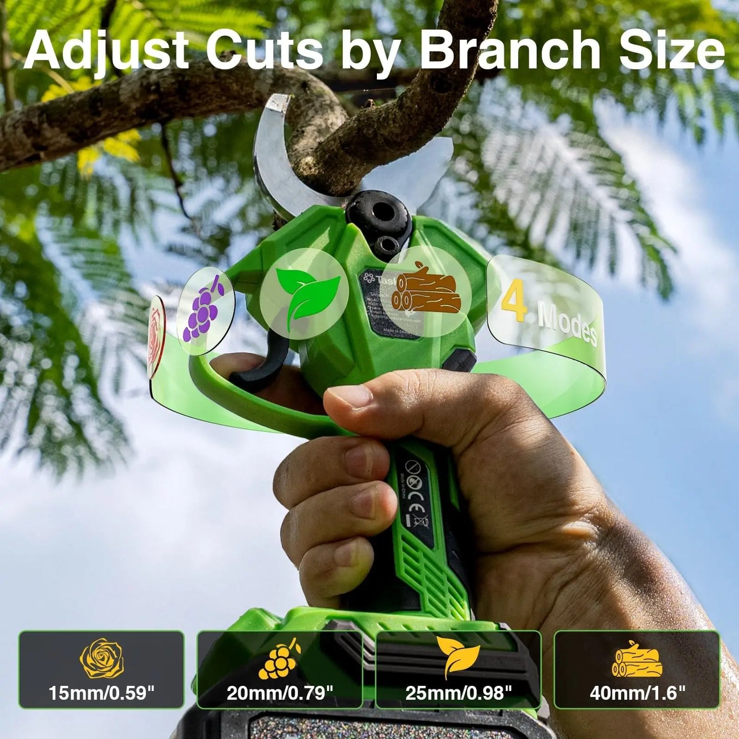 TaskStar 2-in-1 Cordless Pole Pruner | 9 ft | 1.6" Cut | Brushless | StriveRiseFit