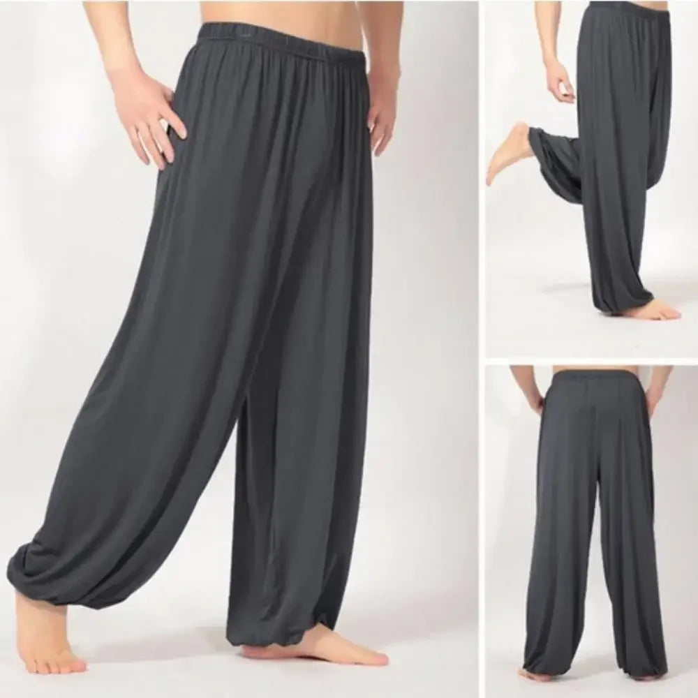 Men's Harem Pants Solid Color ~ Yoga Pants ~ Morning Exercise ~ Tai Chi Pants  ~ Casual Wide Leg Pants