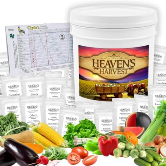Heaven's Harvest Heirloom Seed Bank | 25,000+ Seeds | 10-Year Survival Garden Kit | StriveRiseFit