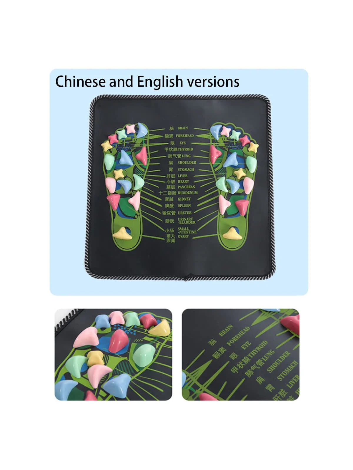 Pebble Acupressure Foot Massage Pad, Reflexology Pressure Plate for Home Use | StriveRiseFit