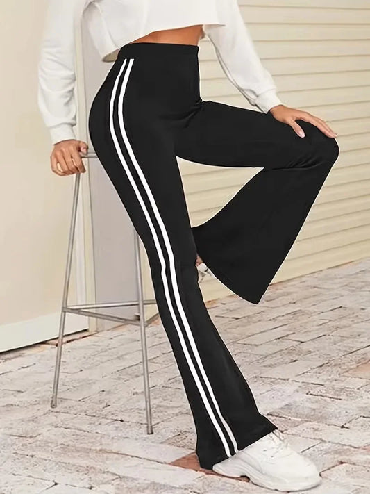 Striped Black or Red With White Stripe ~ Soft Flare ~ Fitness, Sports, Yoga, Relaxation