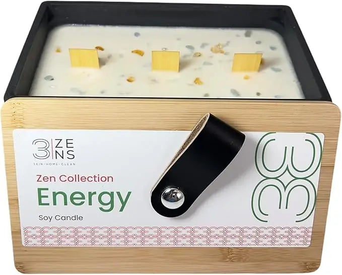 Energy Candle for Women & Men — Scented Soy Candle w/225+ Hour Burn Time — Fragrant Relaxing Aromatherapy Candles for Holiday Gifts