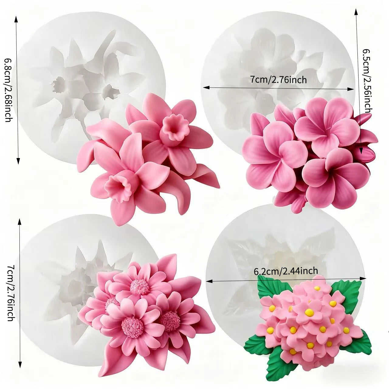 3D Rose Silicone Mold for Candles, Soap, Resin & Clay | StriveRiseFit