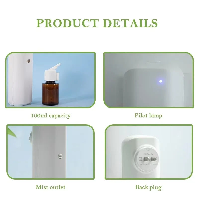 Bluetooth Plug-In Aroma Diffuser | 100ml, 300m³ Coverage, App-Controlled, 2W Quiet