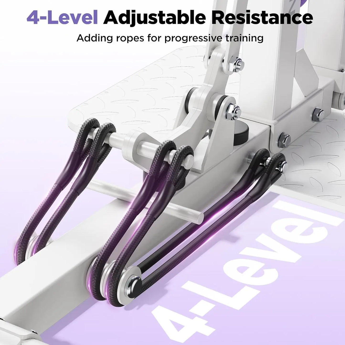 FEIERDUN Adjustable Deep Squat Machine-7 Level Resistance Glute&Leg Trainer for Home,Multi-Functional Equipment for Women