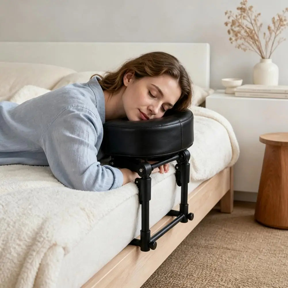 Foldable Bed Headrest Bracket Adjustable Memory Foam Face Cradle for Massage & Recovery | StriveRiseFit
