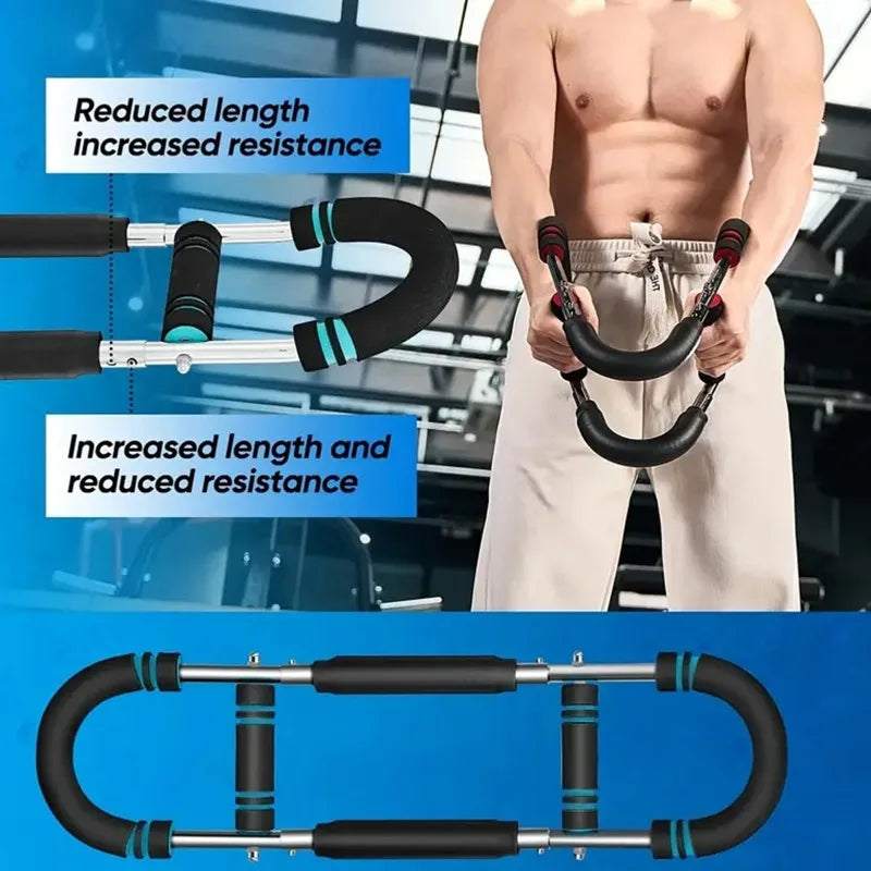 40KG Power Twister Bar U-Shape Arm Chest Trainer Stainless Steel Detachable | StriveRiseFit