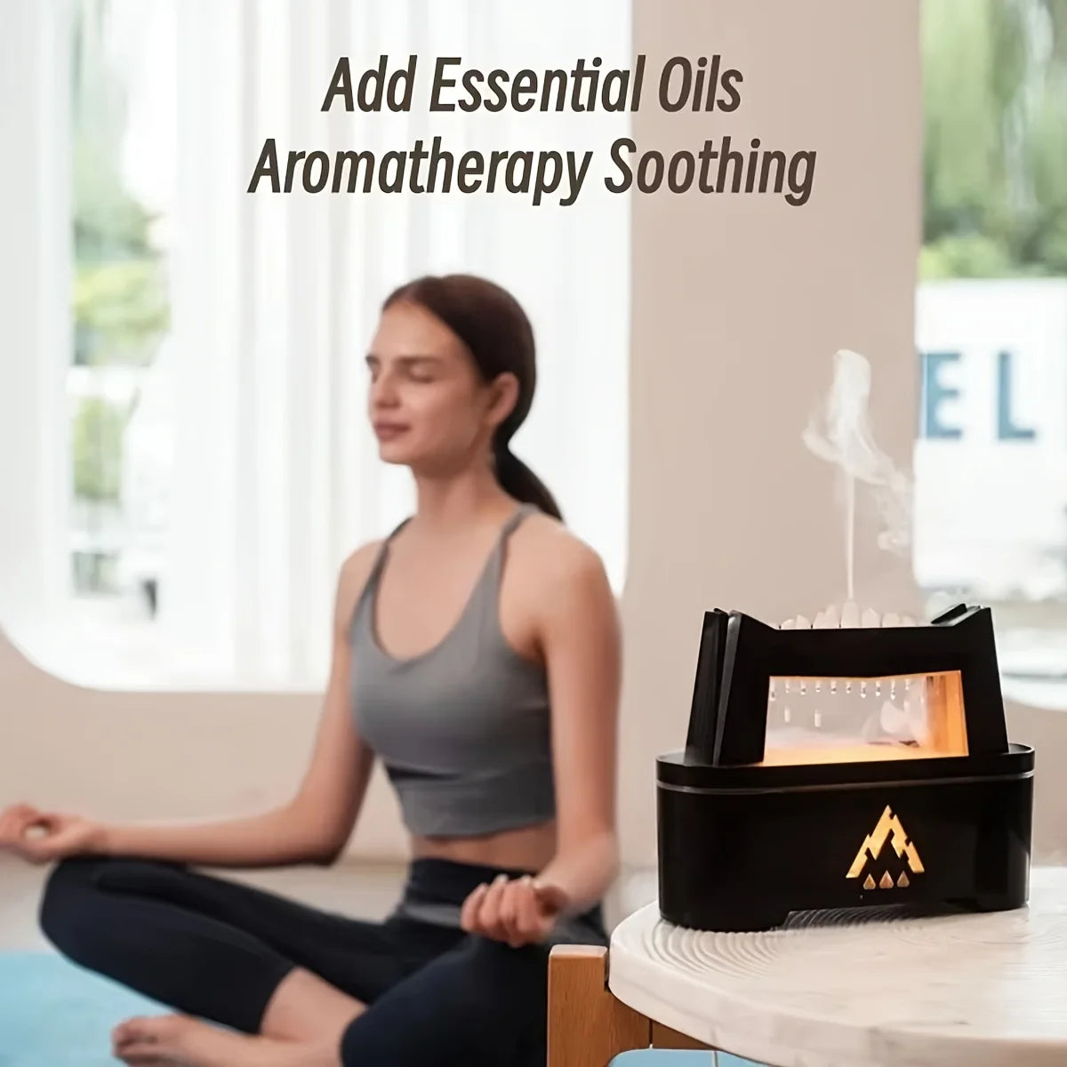 Aroma Diffuser Cloud Rain Humidifier Essential Oil Diffuser Light Rain Drop Sounds Flame/Blue