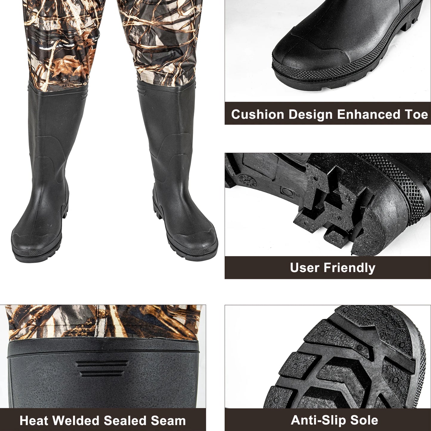 Waders ~ Men or Women's ~ Boots for Fishing ~ Waterproof Chest Wader Nylon & PVC