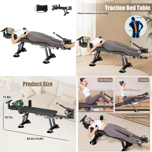 Electric Traction Table — Adjustable Spinal Decompression Bed for Back & Neck Relief | StriveRiseFit