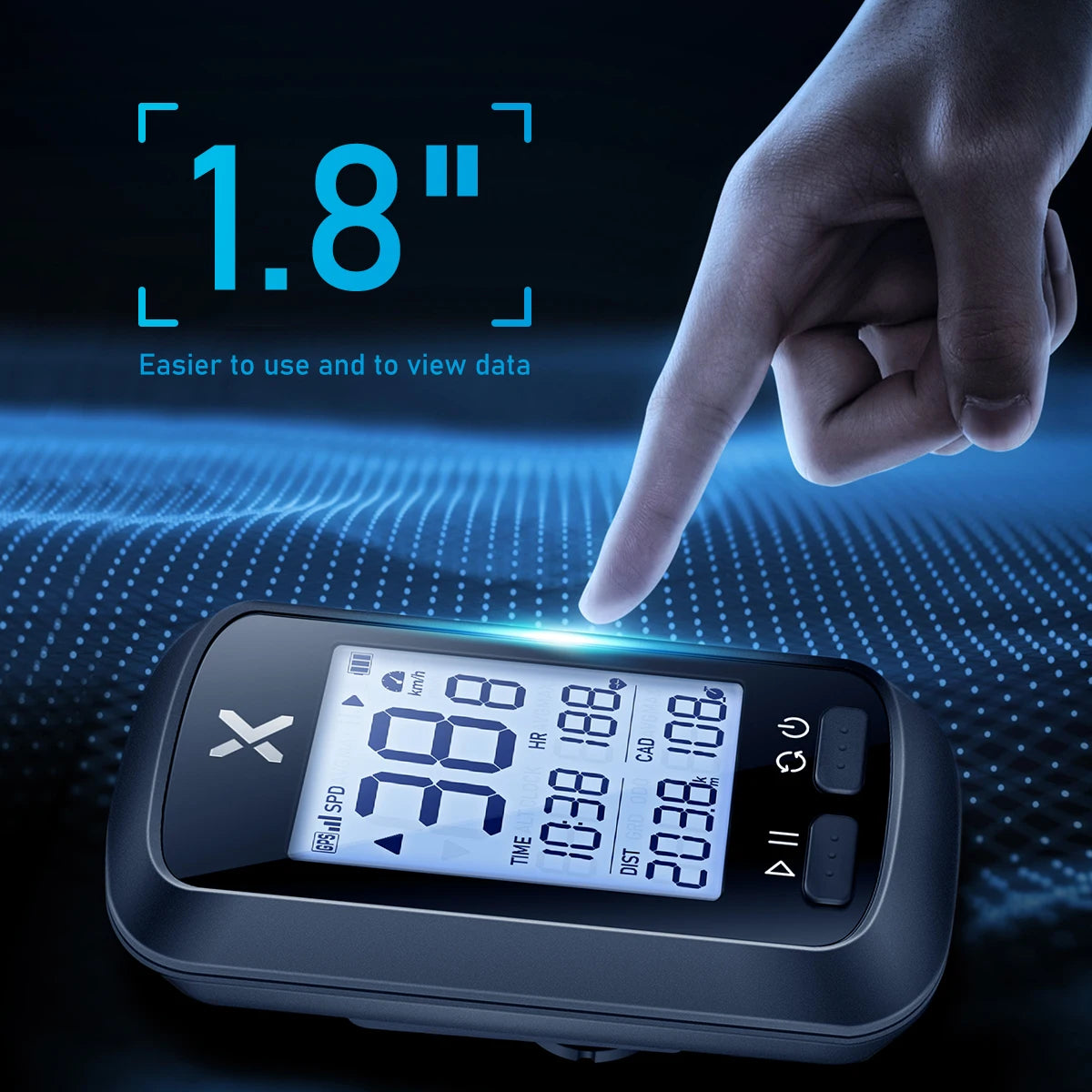 XOSS G+ GPS Bike Computer | Quad-Satellite, IPX7, Strava Sync, Barometer, 25-Day Battery
