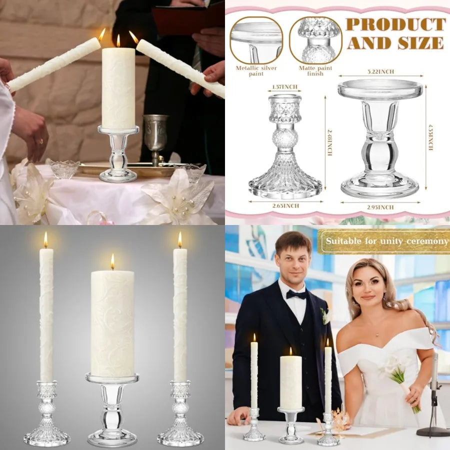 Wedding Unity Candle Set with Holder 12 Styles | StriveRiseFit