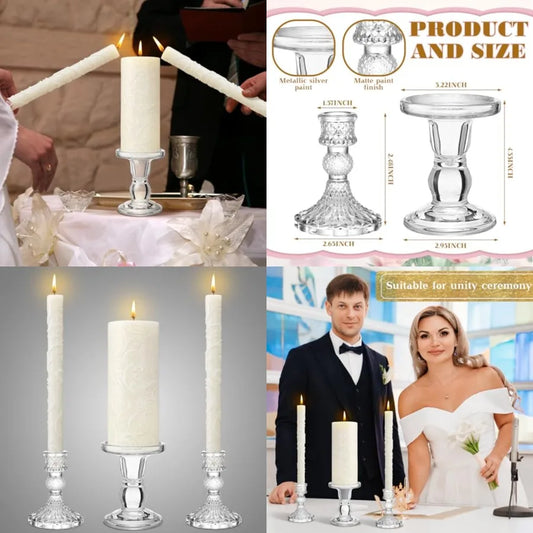 Wedding Unity Candle Set with Holder 12 Styles | StriveRiseFit