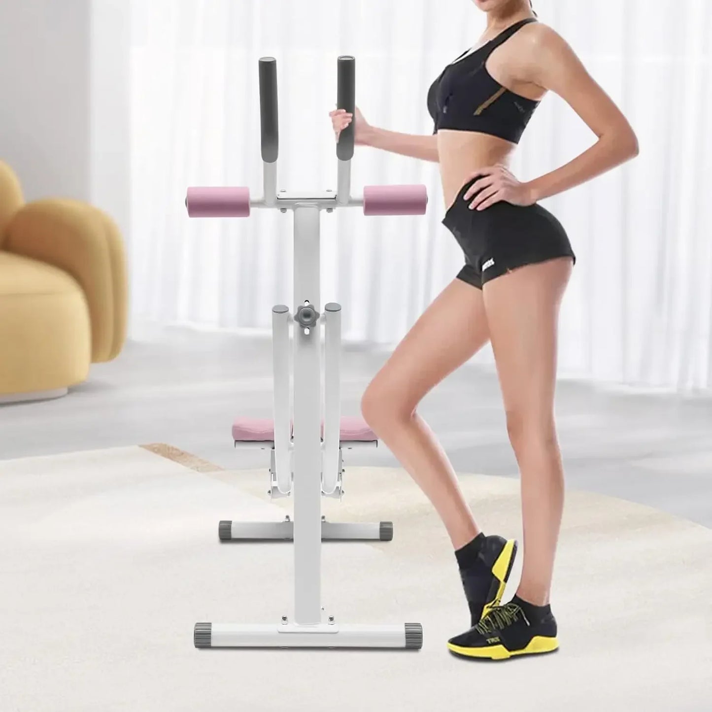 Adjustable Ab Trainer Machine with LED Display | 3-Gear, 330 LBS, Foldable, Full Body Shaping