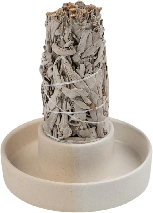 3-Piece Ceramic Sage Holder & Incense Burner Set Smudge Bowl | StriveRiseFit