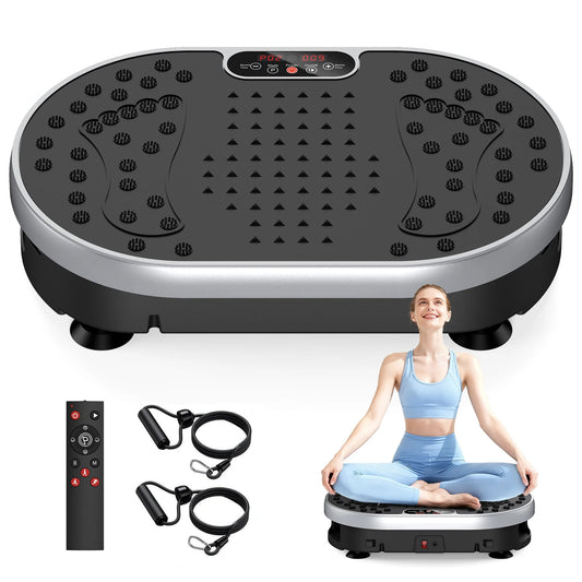Vibration Plate Exercise Machine | 120 Speed Levels, 9 Preset Programs, 300LB, Remote & Touch Control