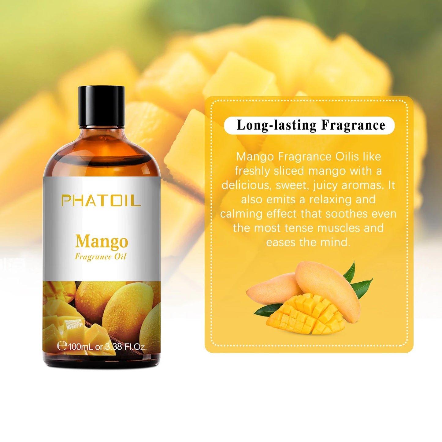 PHATOIL 100ML Fruit Fragrance Oils - Coconut, Vanilla, Apple & More | StriveRiseFit