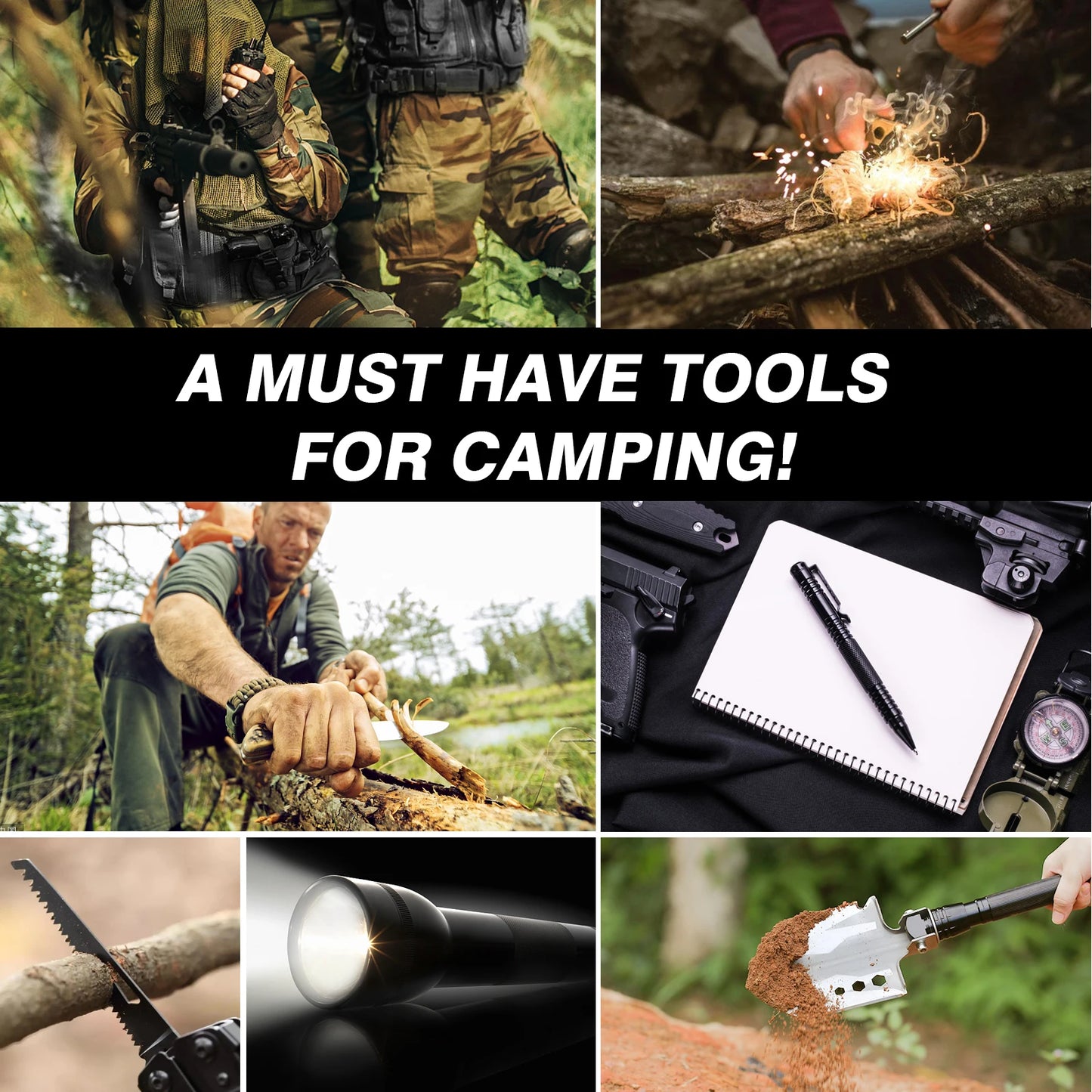 TOMSHOO Military Tactical Vest - Multi-Pocket Combat Vest for Hunting & Outdoor