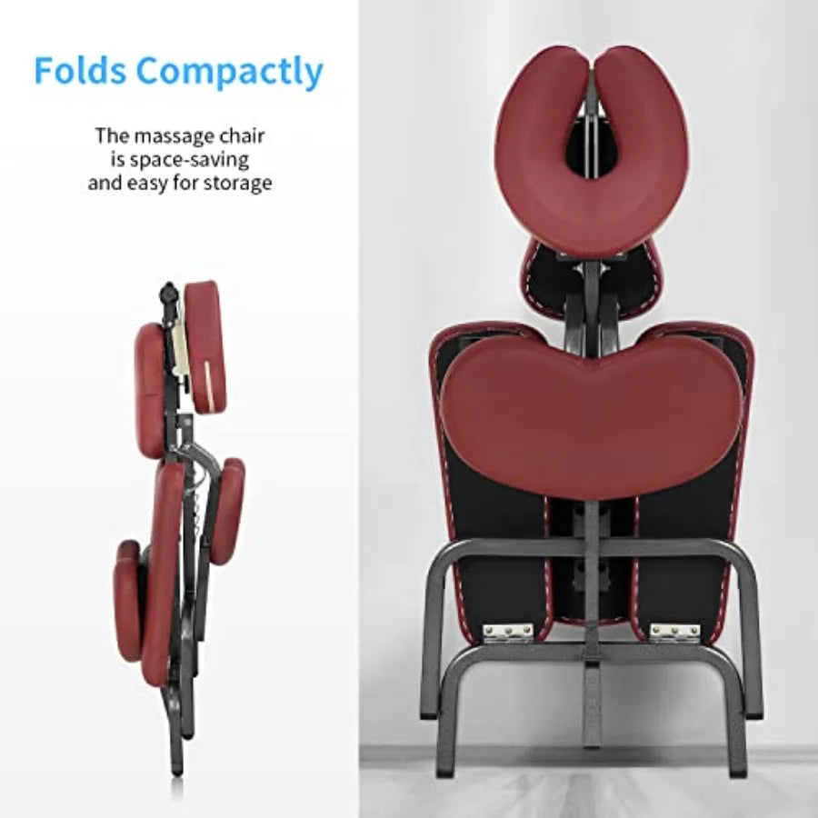 Portable Foldable Massage Chair | Adjustable Face Cradle, High-Density Cushion, Tattoo & Spa