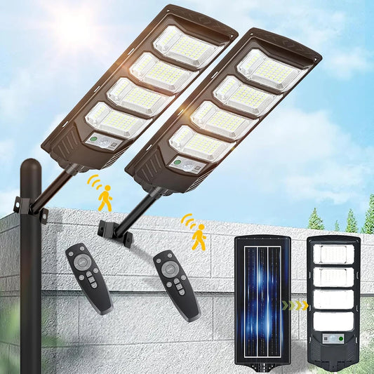 Solar LED Street Light | 192 LEDs | Motion Sensor | IP65 | 1 or 2-Pack | StriveRiseFit