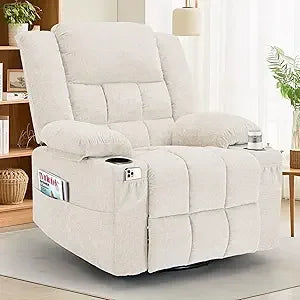 Adult Swivel Rocker Recliner with Massage & Heat - StriveRiseFit