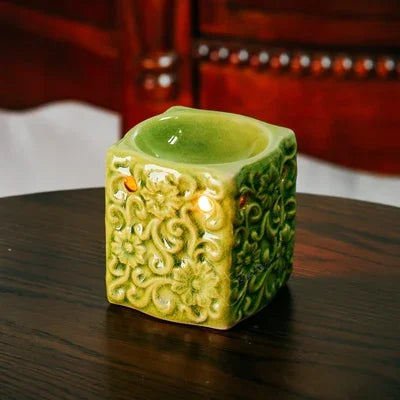 Ceramic Essential Oil Burner Aroma Lamp Retro Crackle Glaze | StriveRiseFit