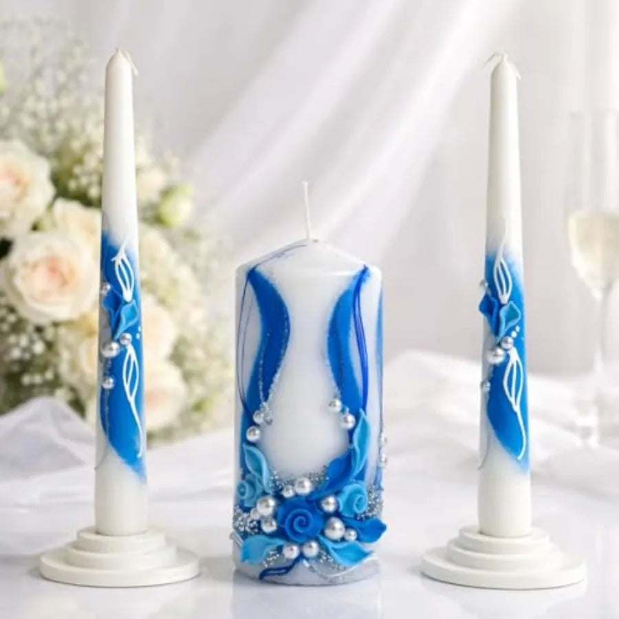 Wedding Unity Candle Set 6" Pillar & 10" Taper Candles | StriveRiseFit
