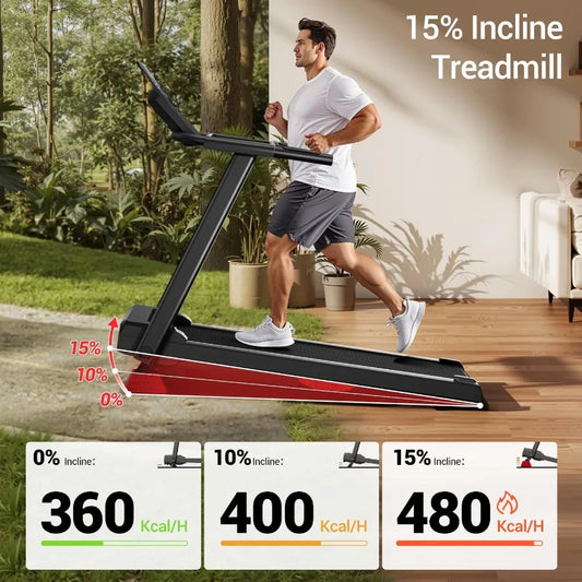 Folding Treadmill for Home - 15% Incline, 3.0HP Quiet Motor | StriveRiseFit.com