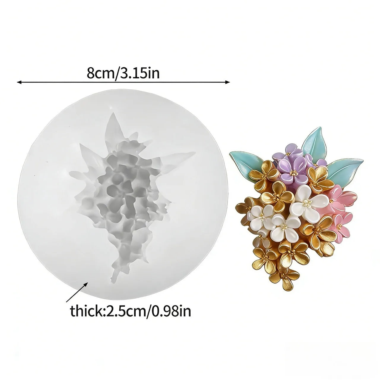 3D Rose Silicone Mold for Candles, Soap, Resin & Clay | StriveRiseFit