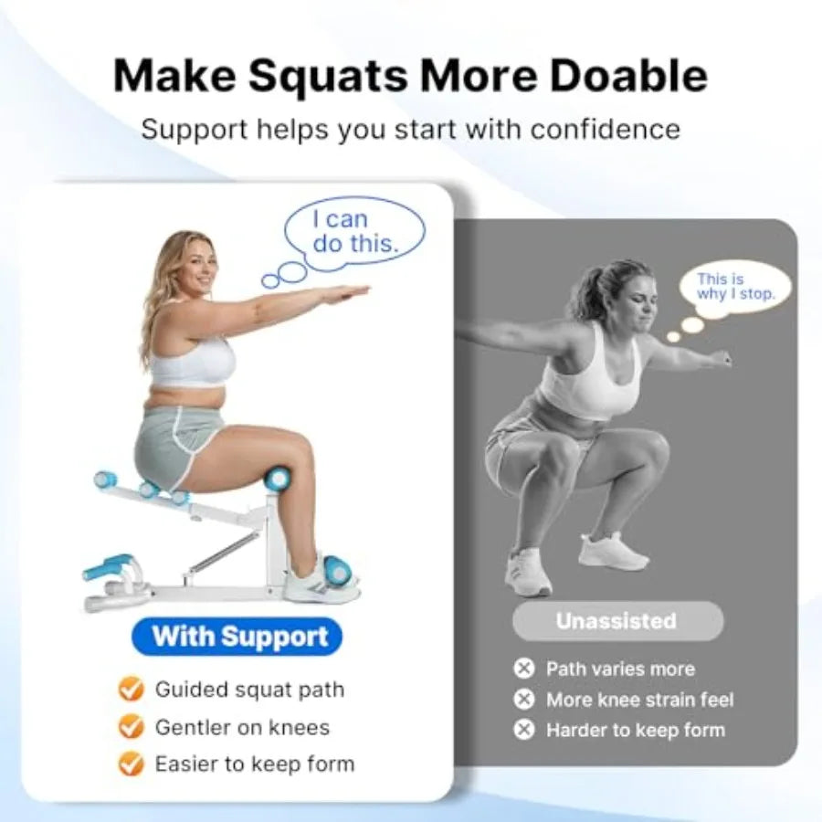 Deep Squat & Glute Trainer Machine, Adjustable Core & Leg Workout Equipment for Home | StriveRiseFit