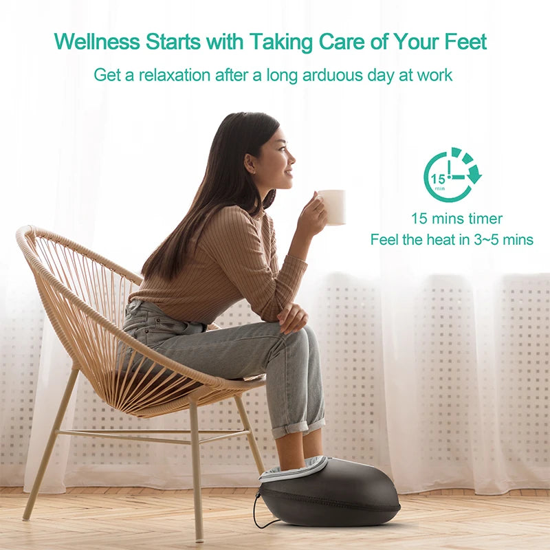 Shiatsu Foot Massager Machine with Heat & Rollers | StriveRiseFit