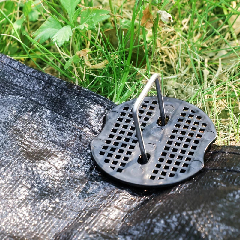 U-Shaped Ground Pegs with Buffer Washers for Landscape Fabric & Garden Netting | StriveRiseFit