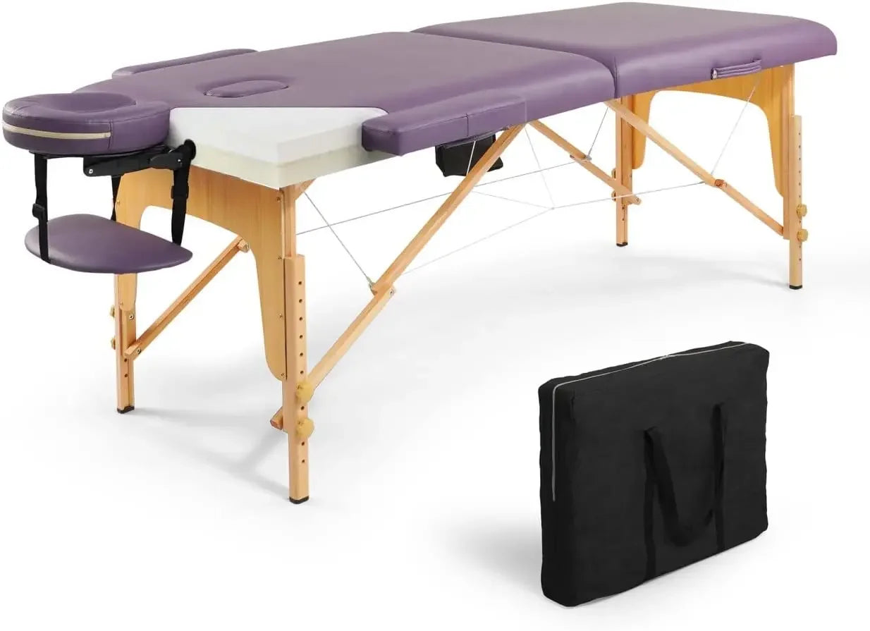 Premium Memory Foam Massage Table - 84 Inch Portable Spa Bed