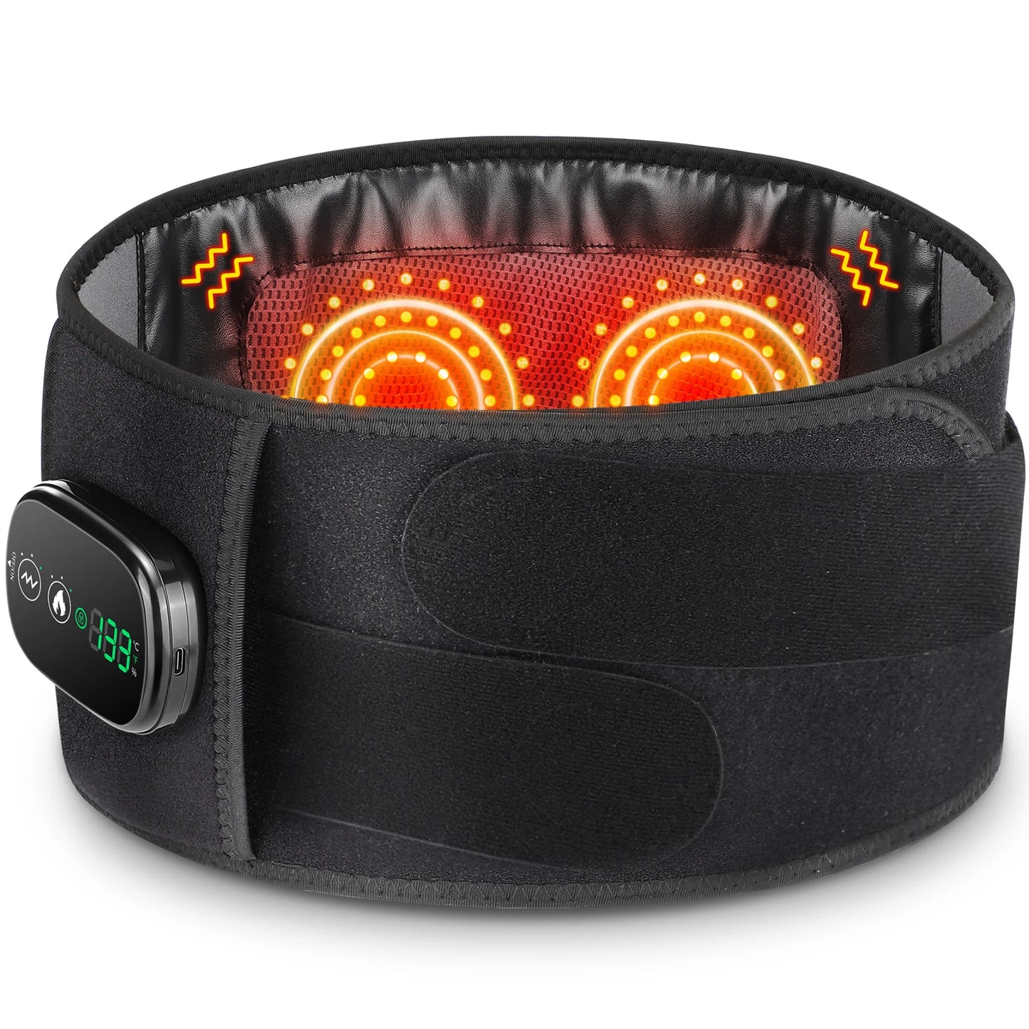 PASTSKY Electric Heating Waist Massager Belt, Vibration & Hot Compress, 5000mAh | StriveRiseFit