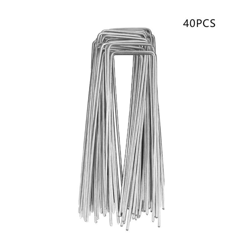 U-Shaped Ground Pegs with Buffer Washers for Landscape Fabric & Garden Netting | StriveRiseFit