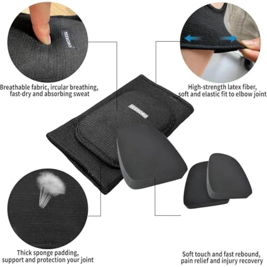 Youth Elbow Pads, Breathable Crashproof Compression Sleeve for Skating, Skiing & Volleyball | StriveRiseFit