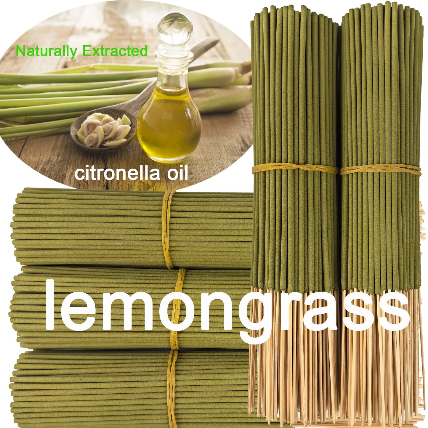 199-Pack Lemongrass Incense Sticks Natural Bug Deterrent & Aromatherapy | StriveRiseFit