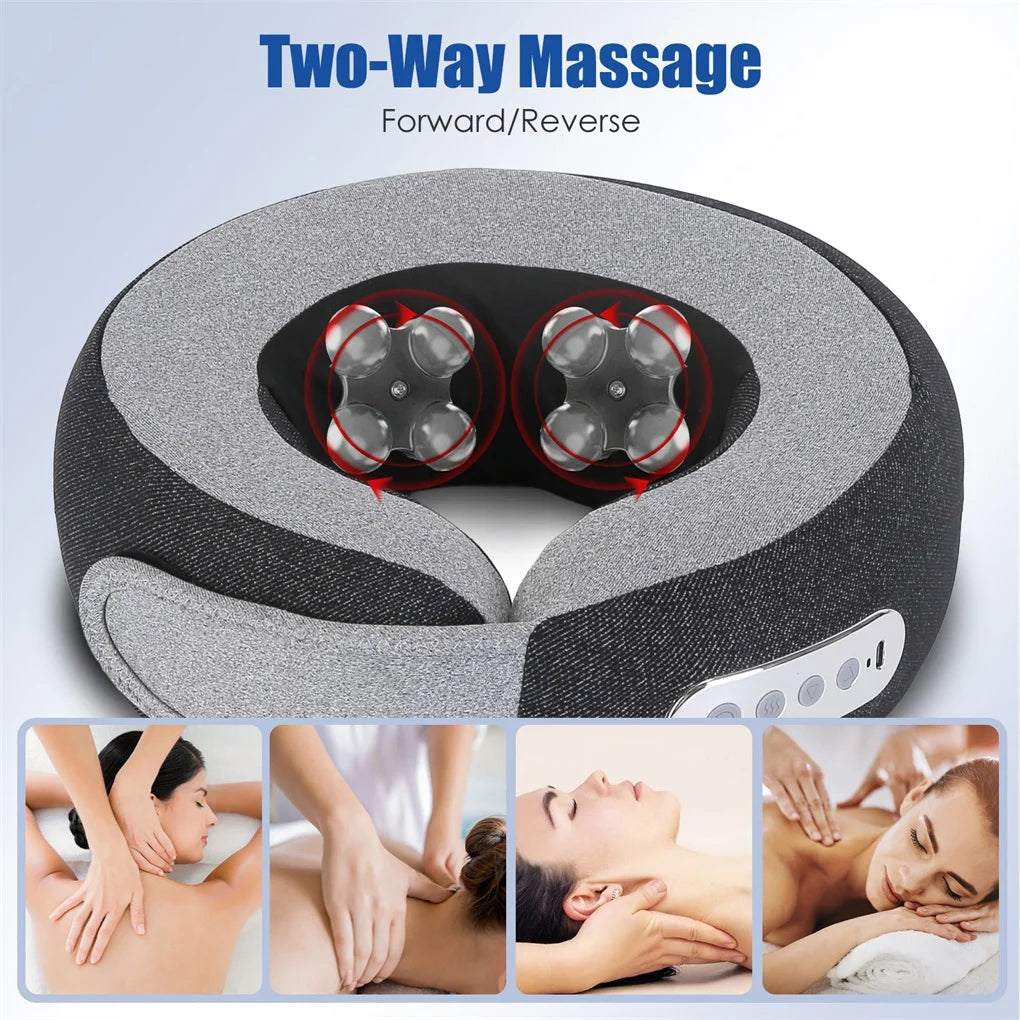 Shiatsu Neck Massager Pillow | 12 Heads, Heat, 2200mAh, Carry Bag | StriveRiseFit