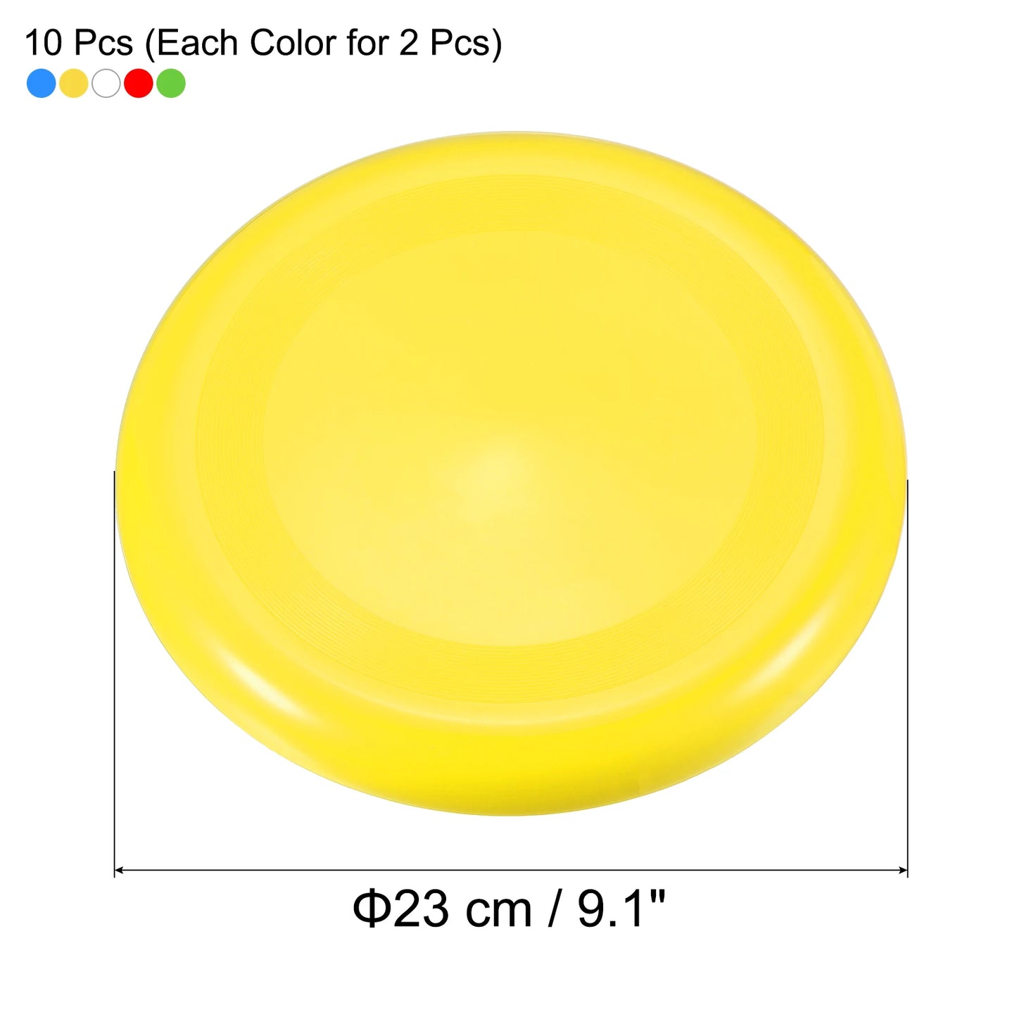 10-Pack 9" Flying Disc Set, 5 Colors for Beach, Lawn & Outdoor Games | StriveRiseFit