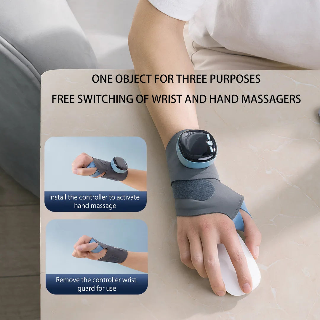 EMS Heating Wrist Massager | 5 Modes, 3 Heat Levels, Wrist Guard | StriveRiseFit