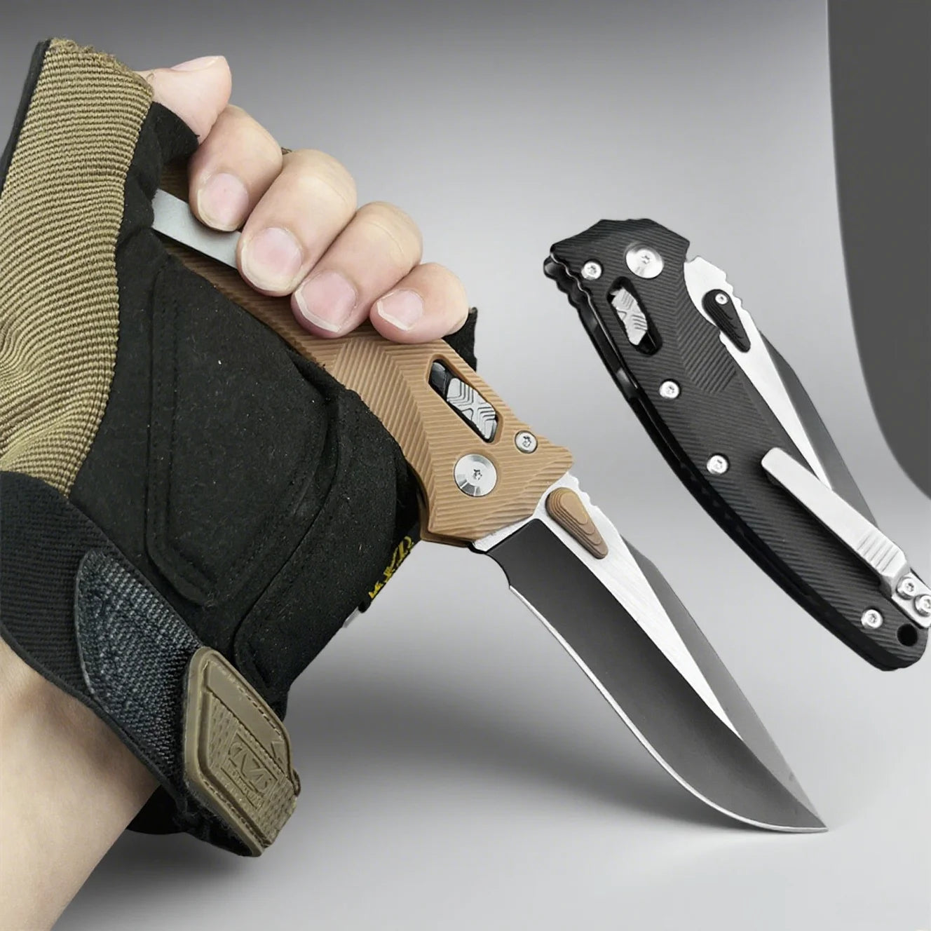 Micro MSI Folding Pocket Knife - 8Cr13MoV Blade, Nylon Fiber Handle, Survival & EDC