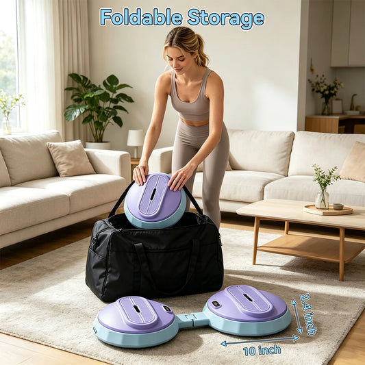 Foldable Twist Board with Resistance Bands Waist Abdomen Hip Leg Trainer | StriveRiseFit